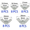 40 PCS M3 - M8 Stainless Steel Wing Nuts, Butterfly