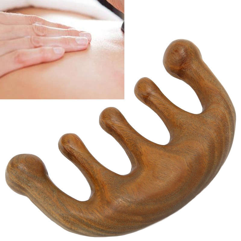 Wood Massage Comb Sandalwood Scraping Scalp Massage Comb for Head