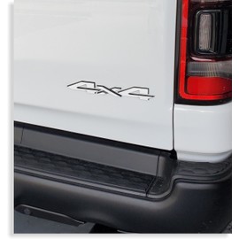 Reflective Concepts 4x4 Emblem Overlay Decal Sticker -Fits: 2019-2025 Ram, NOT for Classic - (Color: Gloss White)