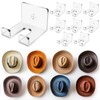 NiHome 8-Pack Wall Mount Clear Acrylic Cowboy Hat Holders for