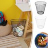 Generic Wire Mesh Round Waste Basket Lightweight Trash Can Open