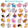 Little World Large Set of 25 Foam Fridge Magnets for