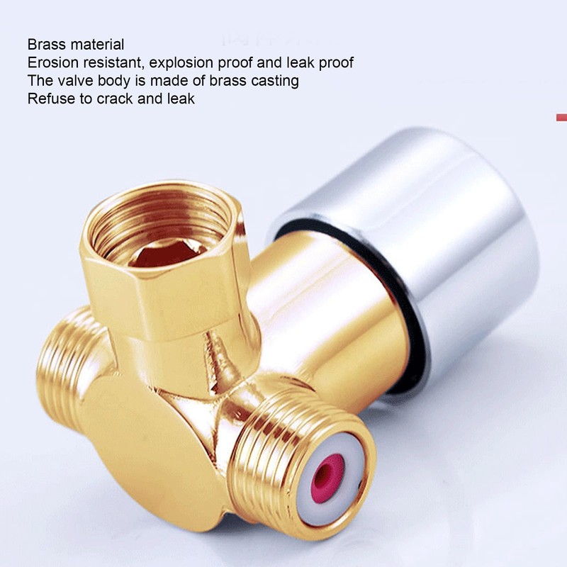 Brass Hot Cold Water Mixing Valve, G1/2 Faucet Temperature Mixer