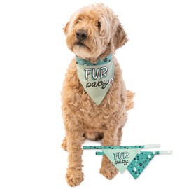 Lazy One Dog Bandana, Reversible Cotton Bandanas for All Dog Sizes (Fur Baby, Small)