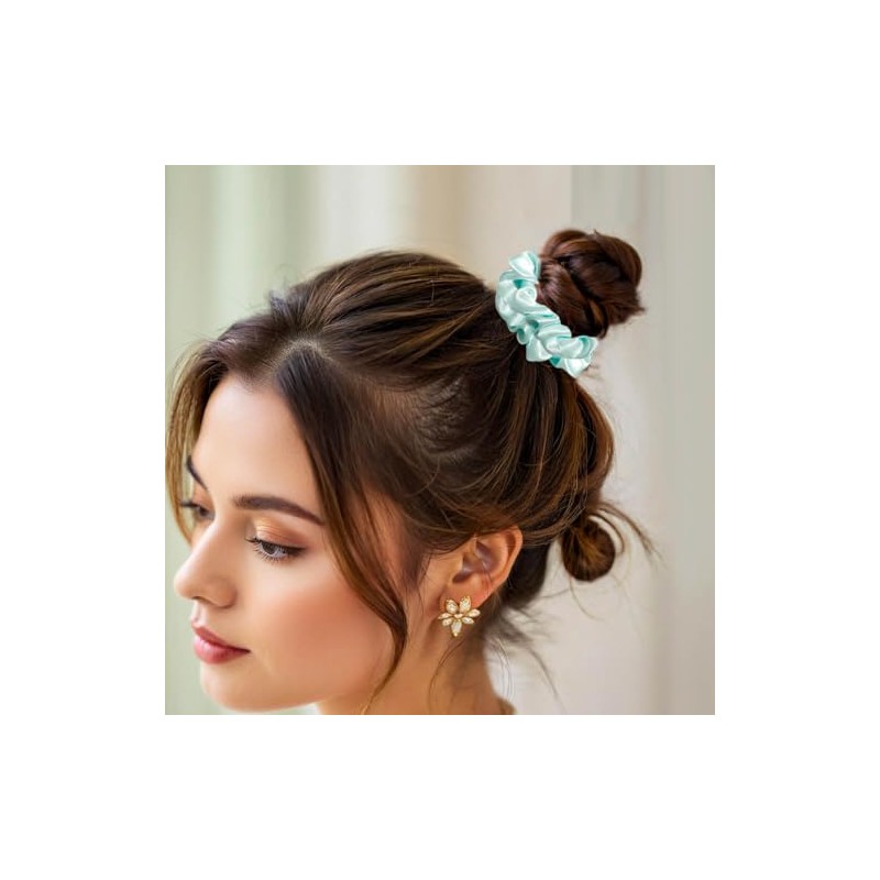 20pcs Ligas Elásticas Para Cabello Scrunchies De Satén,Gomas pelo A