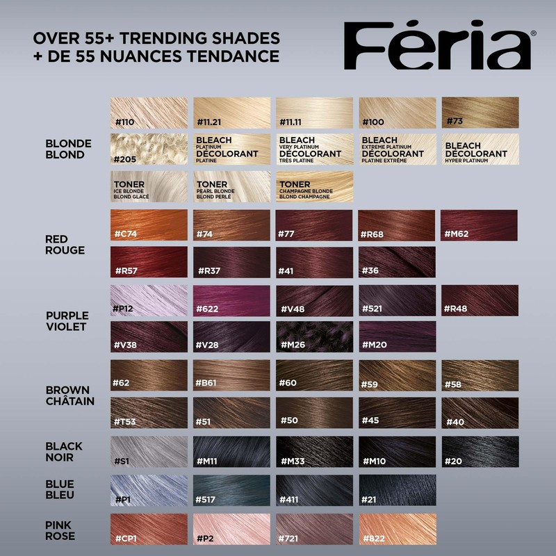 L’Oréal Paris Feria Multi-Faceted Shimmering Permanent Hair Dye, 60 Light