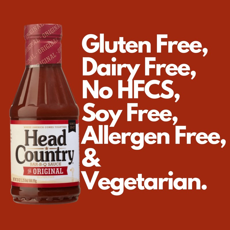 Head Country Bar-B-Q Sauce, Original Soy Free, Gluten Free Barbecue