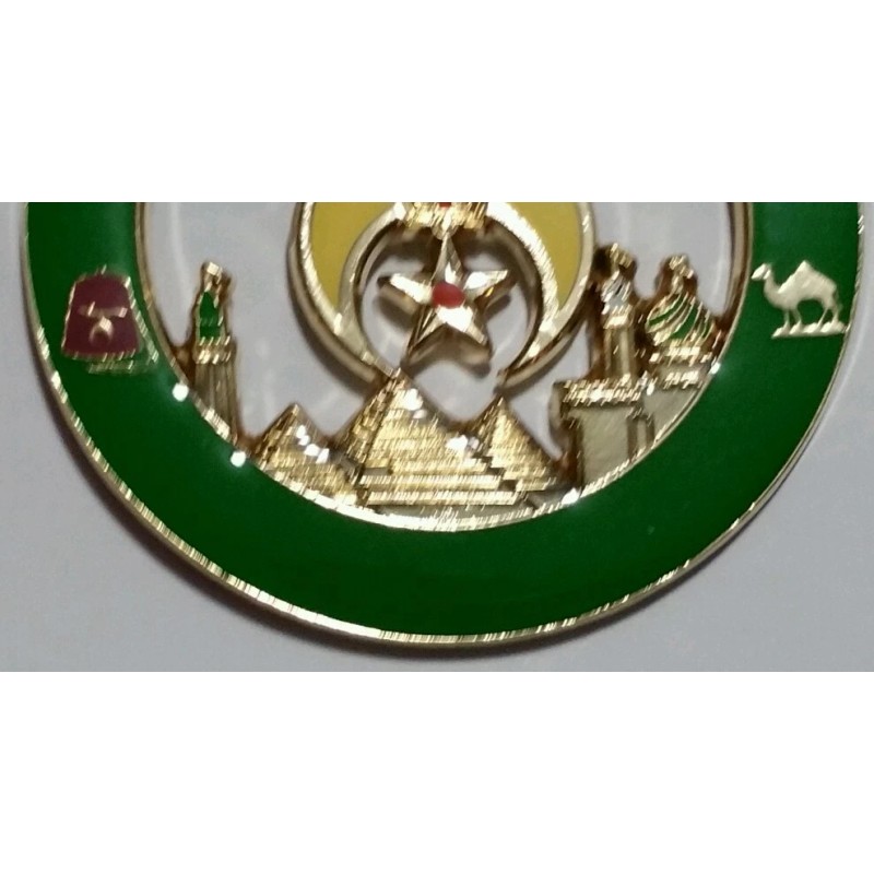 New Shriners AAONMS Green Cut Out Car Emblem