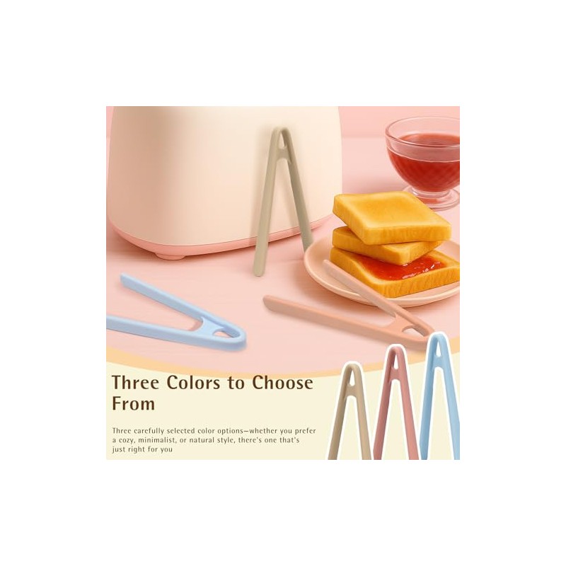 3-Pack Mini Silicone Tongs for Cooking and Serving
