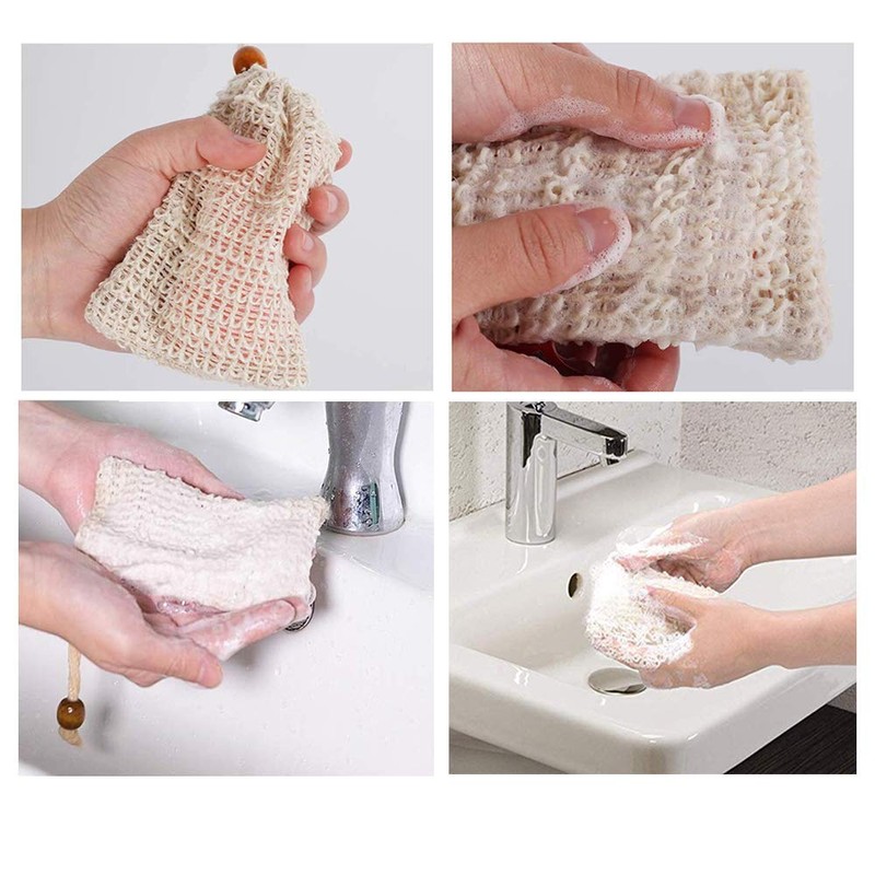 Sisal Soap Bag (5-Pack) Ideal for Scraps & Save Soaps,