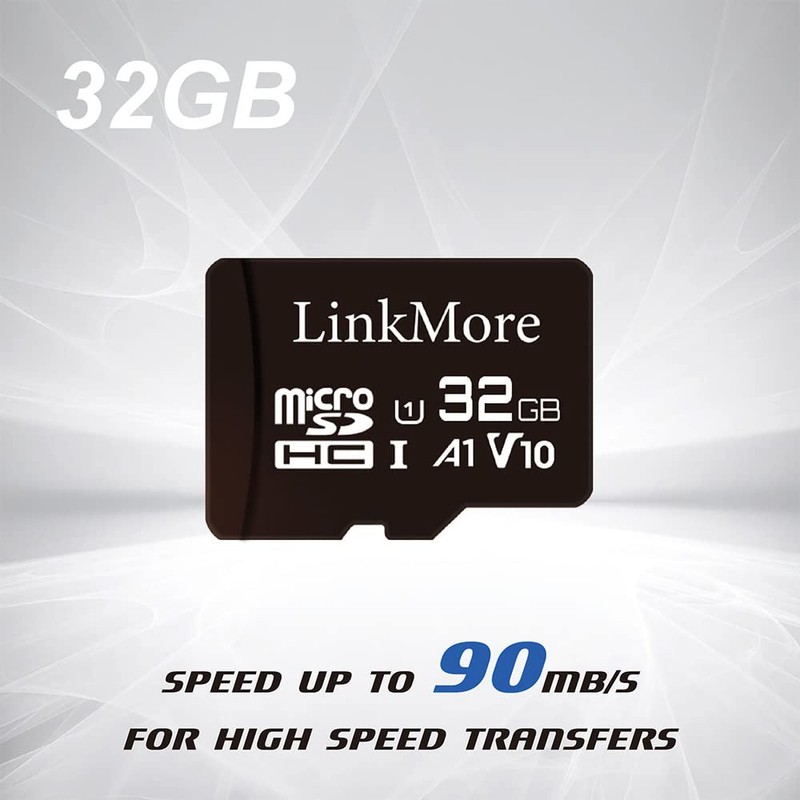 LinkMore 32GB MicroSDHC Card with U1/A1 / V10 / SD