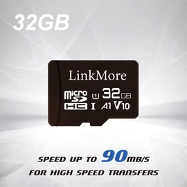 LinkMore 32GB MicroSDHC Card with U1/A1 / V10 / SD Adapter (Read Up to 90MB/s)