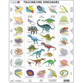 Larsen Puzzles Fascinating Dinosaurs 35 Piece Children's Jigsaw Puzzle
