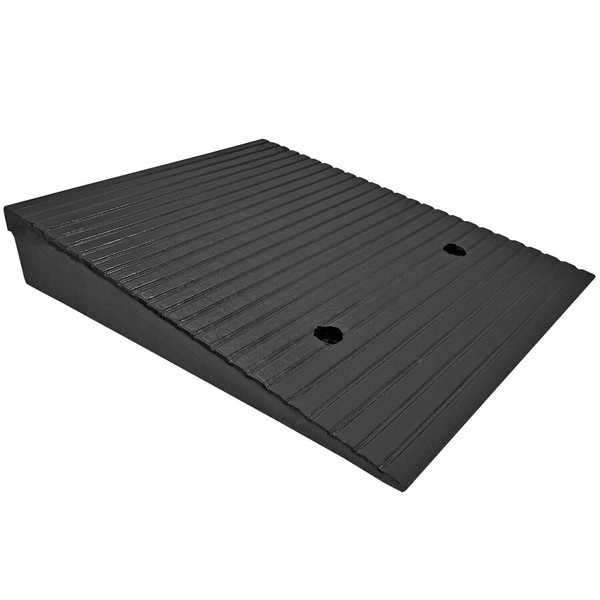 Electriduct 4.4" Mountable Rubber Threshold Ramp. Outdoor Curb Ramp for Cars, Bikes. Pair Needed for Wheelchair