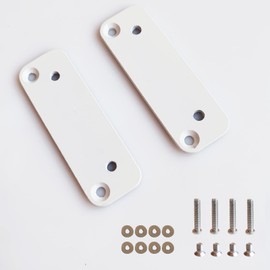 PIAOLGYI 2 Pcs White Cabinet Handle Adapter for Milsbo Greenhouse Cabinet,Cabinet Handles Accessory Compatible with IKEA Milsbo Cabinet,Adapter Sets ONLY