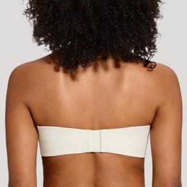 MELENECA Women's Minimiser Strapless Bra with Underwire with Invisible Bra Straps, Off-white