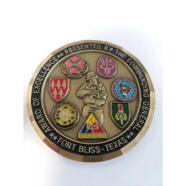 UNITED STATES ARMY FORT BLISS TEXAS Commanding General Challenge Coin