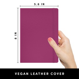 PAPERAGE Blank Journal Notebook, (Raspberry), 160 Pages, Medium 5.6 in x 8 in - 100 GSM Thick Paper – Hardcover Journaling Notebook for Work, School, Note Taking or Sketching