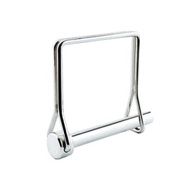 Square Safety Coupler Pin, Stainless Steel Heavy Duty Safety Coupler Pin, Square Loop Wire Lock Pin Hitch Pin for PTO, Farm, Lawn, Hitches, and Garden D6.3L70-1PCS
