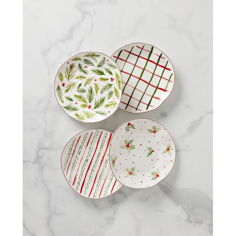 Lenox 895262 Bayberry 4-Piece Dessert Plate Set