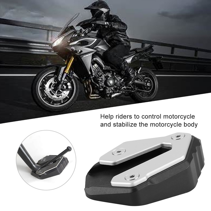 Motorcycle Side Stand Extension Pad Enlarge Fit for MT 09