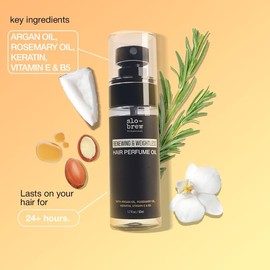SLO-BREW Hair Perfume Spray – Vanilla & Rose Scent for Radiant, Weightless Shine and Luxurious Hair Aroma