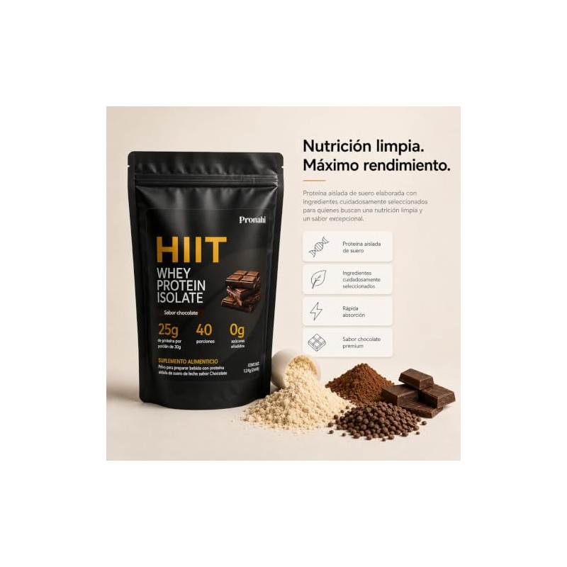 Hiit Prote Aislada Suero Leche 100 Whey Isolate