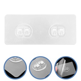 Cabilock 10pcs Double Claw Non-Marking Buckle Sticky Hook for Bathroom Organizer Adhesive Bathroom Shower Adhesive Replacement Shower Shelf Bathroom Shelf Adhesive Hook Stickers Patch PVC