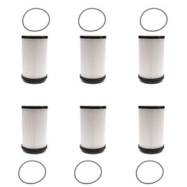 6 Pack R61709 Fuel Filter Water Separator Element Replacement for Detroit Diesel Engine DD13 DD15 DD16 Used In Detroit 03-40538-009 Housing FS20176 PF46235 W/necessary o-rings