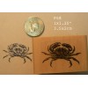 Dragonflylaser P58 crab rubber stamp