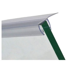 Universal Frameless Shower Door Polycarbonate Seal with 90 Degree 5/8" Long Vinyl Fin Seal for 1/4", 5/16" and 3/8" Glass - 73" Long