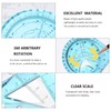 EULAPGOE Multifunctional Geometric Ruler, 4 Pieces Geometric Drawing Template, Geometry