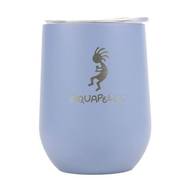 Aquapelli Vacuum Insulated Wine Tumbler, 12 Ounces, Denim Blue