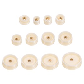 sourcing map 12pcs Watch Case Press Die Kit, Watch Case Back Nylon Fitting Dies Set Watch Repair Tool for Table Model Capping Machine, White