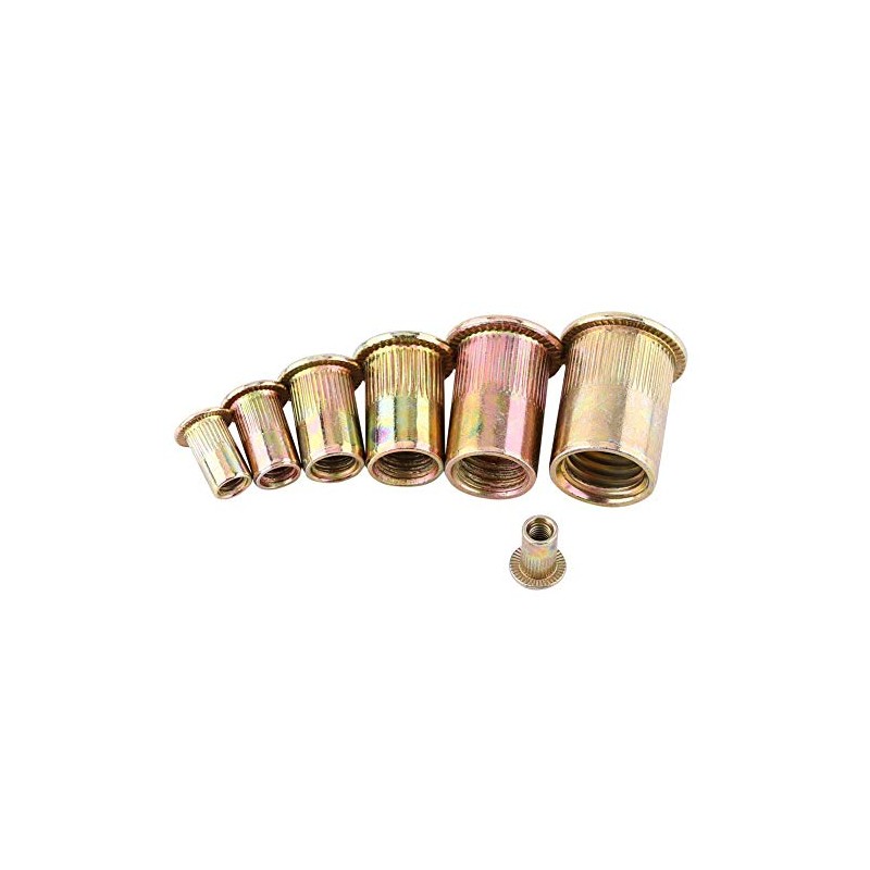 Hilitand Rivet Nut, M3-M12 Carbon Steel Rivnut, Flat Threaded Rivet