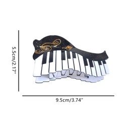 Funny Music Elements Hair Clips,Cute Piano Hair Clip,Big Acetate Claw Clips for Women