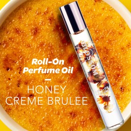 Blossom Roll on Gourmand Rollerball Perfume Oil with Natural Ingredients + Essential Oils, Infused with Real Flowers, Made in USA, 0.20 fl. oz./5.9 ml, Honey Crème Brulee