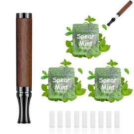 Distinctive Aroma Device with 9 Filters - Natural Weaning | Pocket Size Habit Support Tool (Brown)