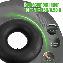 18x8.50-8 18x9.50-8 Inner Tubes, 2 Pack Heavy Duty Replacement Tire Inner Tubes with Straight Valve Stem for Lawn Mowers, Wheelbarrows, ATVs, Go Karts, Tractors, Snow Blowers, Golf Carts, Trailers