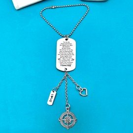 Car Rear View Mirror Hanging Accessories for Men Boyfriend Fiance Husband Car Hanging Ornament Christmas Birthday Anniversary Valentines Day Gift I Love You Gifts for Him