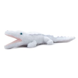 The Petting Zoo White Alligator & Blue Eyes Stuffed Animal Plushie, Gifts for Kids, Wild Onez Zoo Animals, Alligator Plush Toy 16 Inches