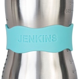 InchBug Orbit Labels - Matching Color Personalization Silicone Baby Bottle & Sippy Cup Bands - Reusable, Dishwasher Safe, Engraved Name Labels for Daycare, 4-Pack (Tropical Lagoon)