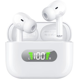 Wireless Earbuds, Immersive HiFi Stereo Bluetooth 5.3 Earphones, Deep Bass, 4 Mic ENC Noise Cancelling, 72h Playtime, IPX7 Resistance Earbuds, for iOS and Android