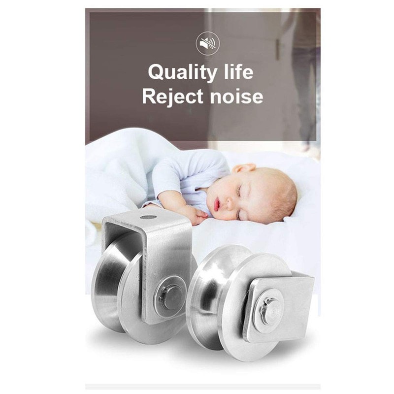 heyous Stainless Steel V-Type Groove Sliding Wheel Roller Track Rail