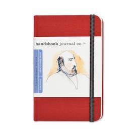 Travelogue Drawing Book, Pocket Portrait 5-1/2 x 3-1/2, Vermilion Red Artist Journal