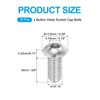 PATIKIL 5/16-18x5/8" Button Head Socket Cap Screws, 10 Pcs 304