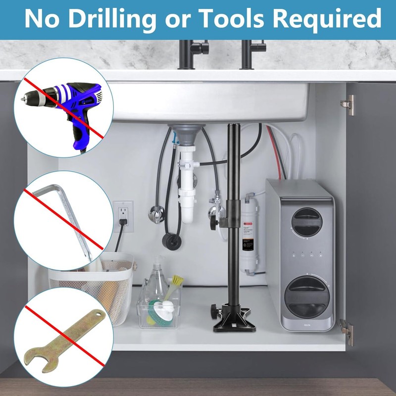 Undermount Sink Brackets, 2PCS Adjustable Brackets Undermount Sink Support, Stainless