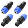 CERRXIAN 4Pack NL4FC Speaker to 1/4 6.35mm Adapter, Speakon Male