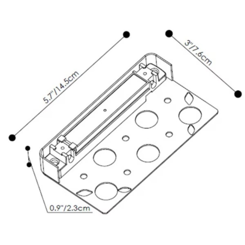 SPW Pro-Trade PT-LL2-BK-LED Ledge Light 5.7" Length with Mounting Plate