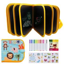 DoGeek Erasable Drawing Book, Portable Reusable Drawing Board, Lion Travel Toys Doodle Pad for Kids 3 4 5 6 7 8 Year Old Boy Girl Birthday Gifts, 14 Pages for Magic Drawing with 12 Pens